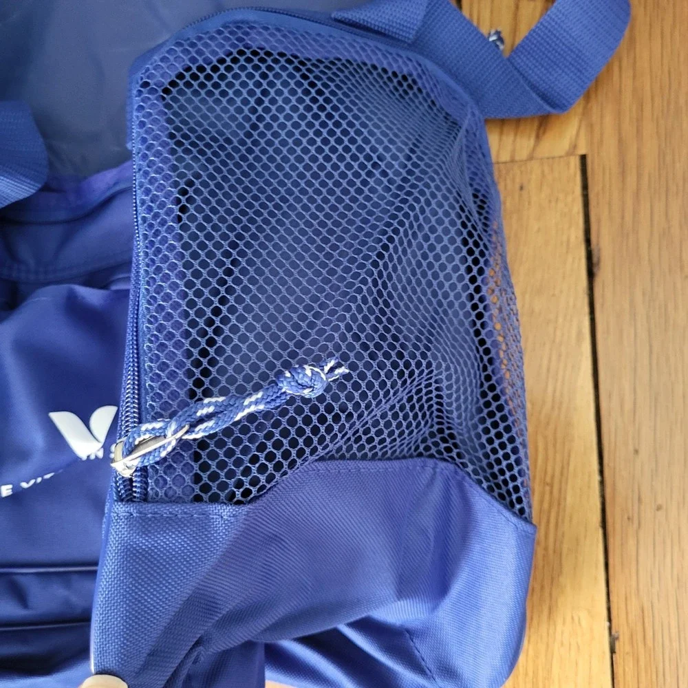Vitamin Shoppe Duffle Gym Adjustable Strap Bag Blue Travel